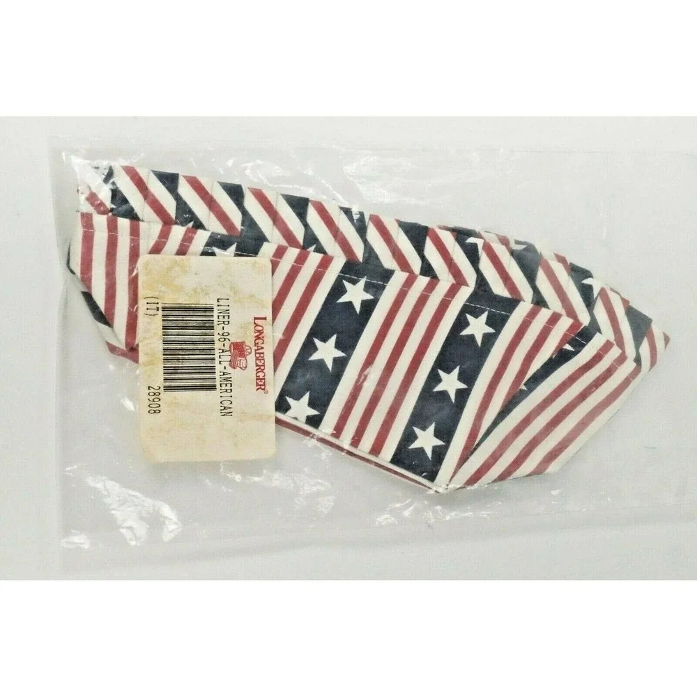 Longaberger All American 1996 Summertime Liner #28908 Stars‎ & Stripes Retired